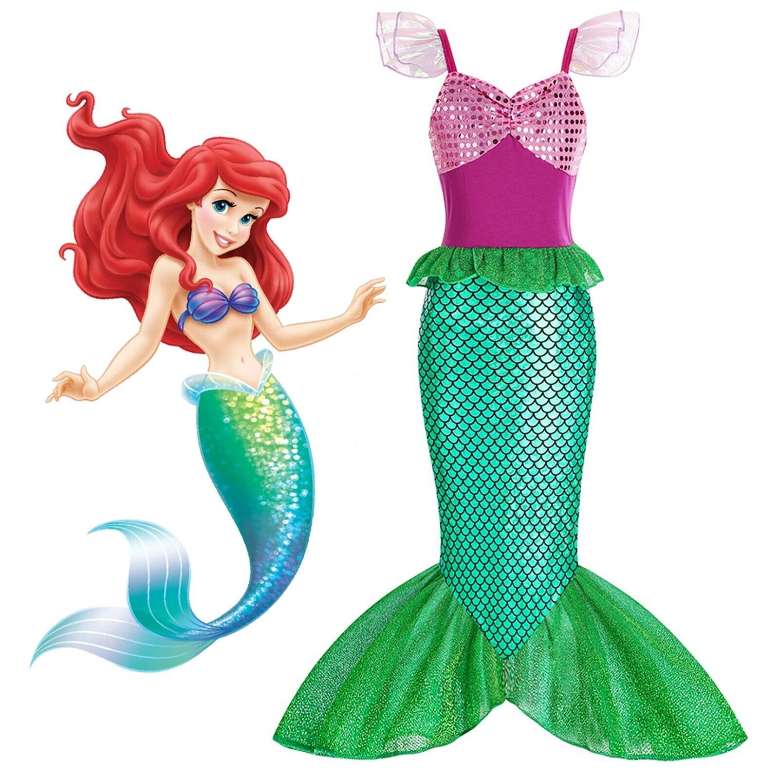 Ariel Mermaid Dress with Accessories – Preschool Toy Box