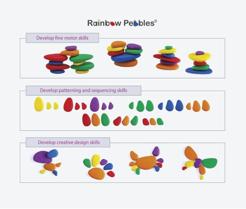 rainbow pebbles