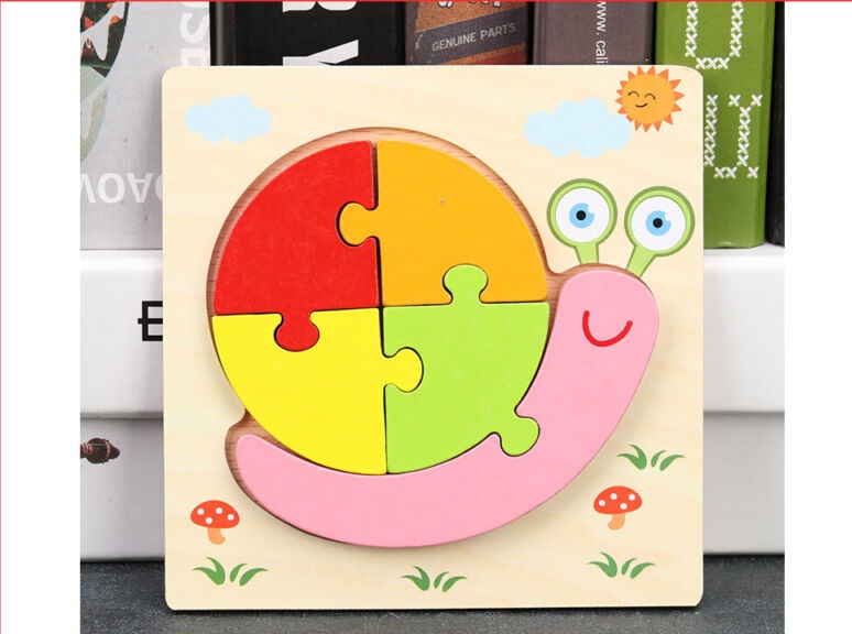 Super Thick Wooden 3D Colorful Animal Puzzles