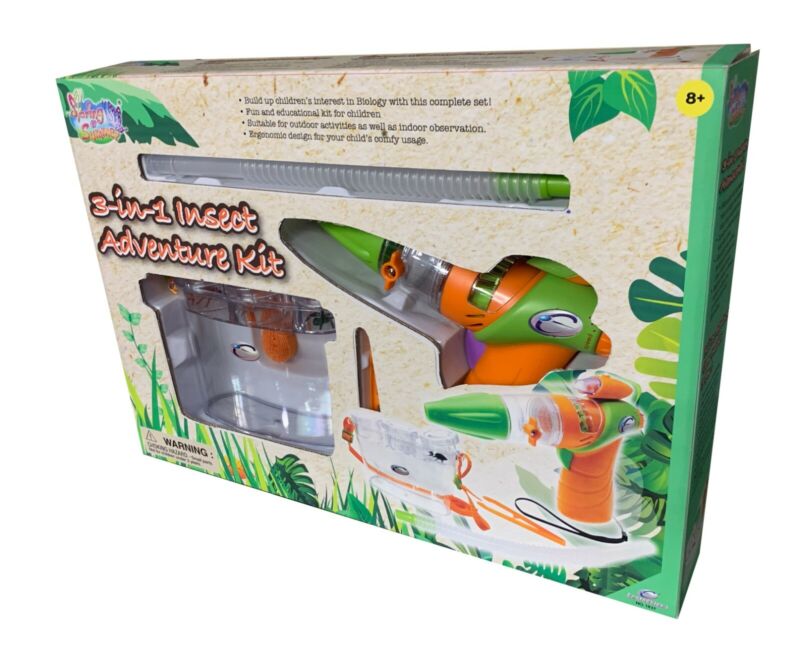 3 in 1 Insect Adventure Kit Bug Catcher Toys Collecting Viewing Kit NEW