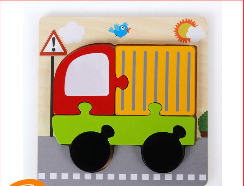 Super Thick Wooden 3D Colorful Animal Puzzles