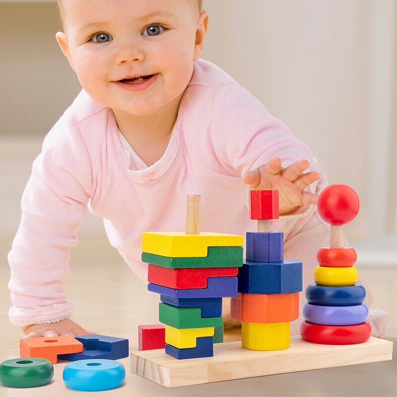 Wooden Montessori Shape Stacker