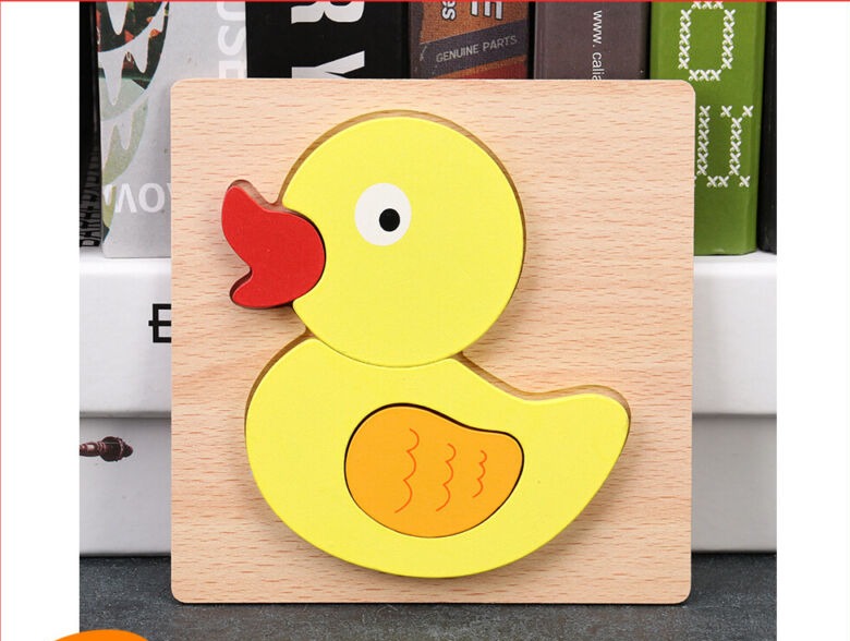 Super Thick Wooden 3D Colorful Animal Puzzles