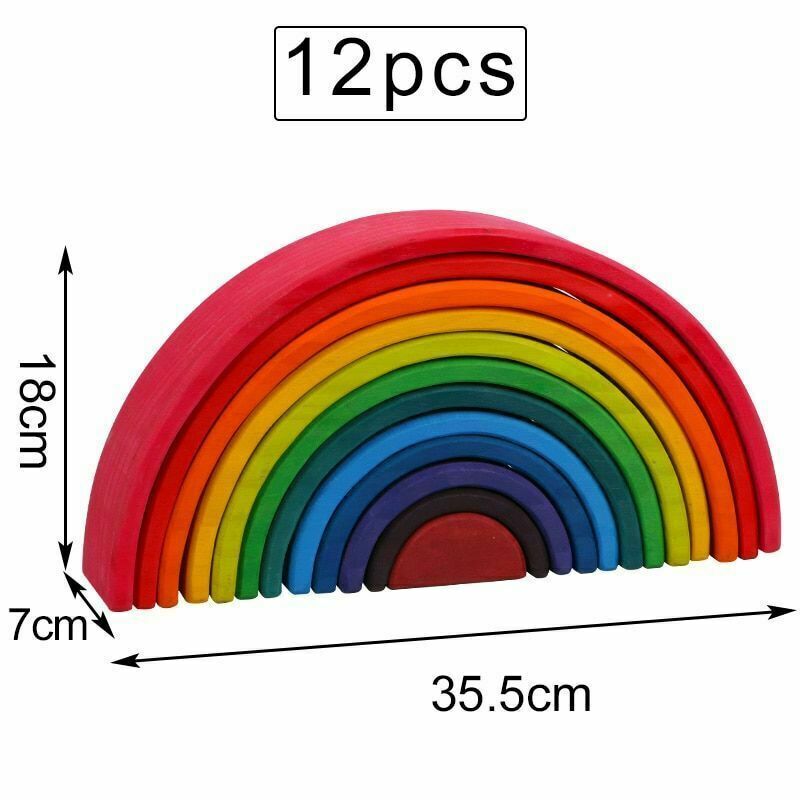 Steiner/Waldorf Wooden Rainbow Collection