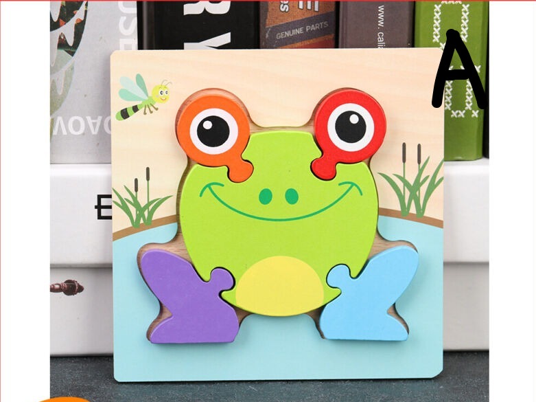 Super Thick Wooden 3D Colorful Animal Puzzles