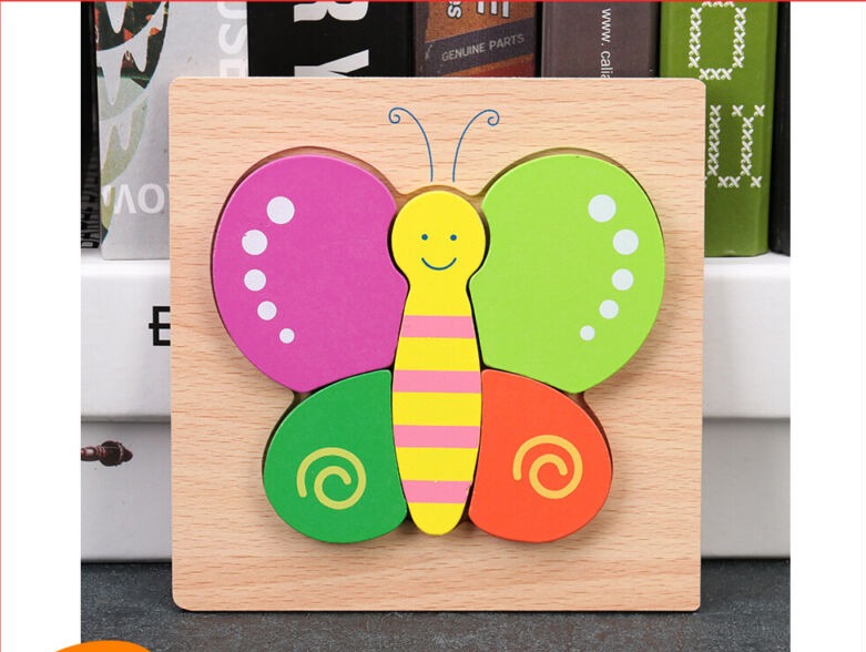 Super Thick Wooden 3D Colorful Animal Puzzles