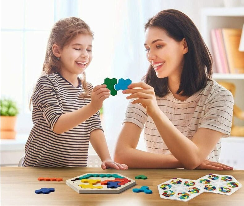 Wooden Hexagon Puzzle 