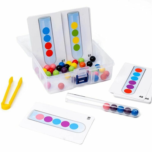 Clip Beads Test Tube Toy Children Logic Concentration Fine Motor Training Game