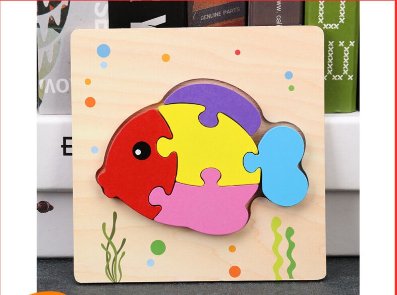 Super Thick Wooden 3D Colorful Animal Puzzles