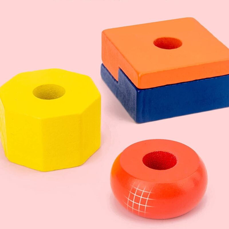 Wooden Montessori Shape Stacker