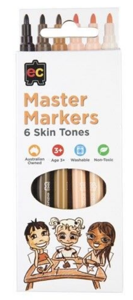 Master Skin Tone Markers Pk 6